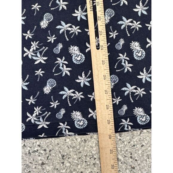 Disneyland Resort Polo Hawaiian Allover Print SS‎ Navy Men's L Mickey Pineapples - Picture 7 of 12
